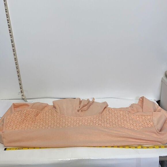 LC Lauren Conrad Women's Pink Lace Sweatshirt Hoodie Plus Size XXL - Picture 11 of 11